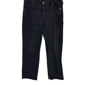 American Eagle Black Curvy Straight Leg Jeans 20